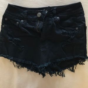 AE Outfitters black denim shorts